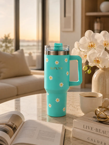 Daisy Dream — Aqua Teal | Tumbler